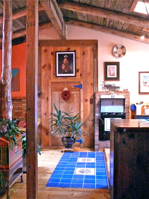 blue tiles and woodwork in Bandera Suite Cimarron Rose For Sale